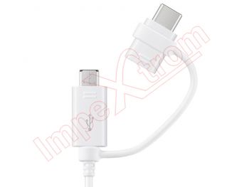 Cable de datos para Samsung EP-DG930DWEGWW de color blanco de USB a Micro-USB / USB tipo C de 1.5 m, en blister